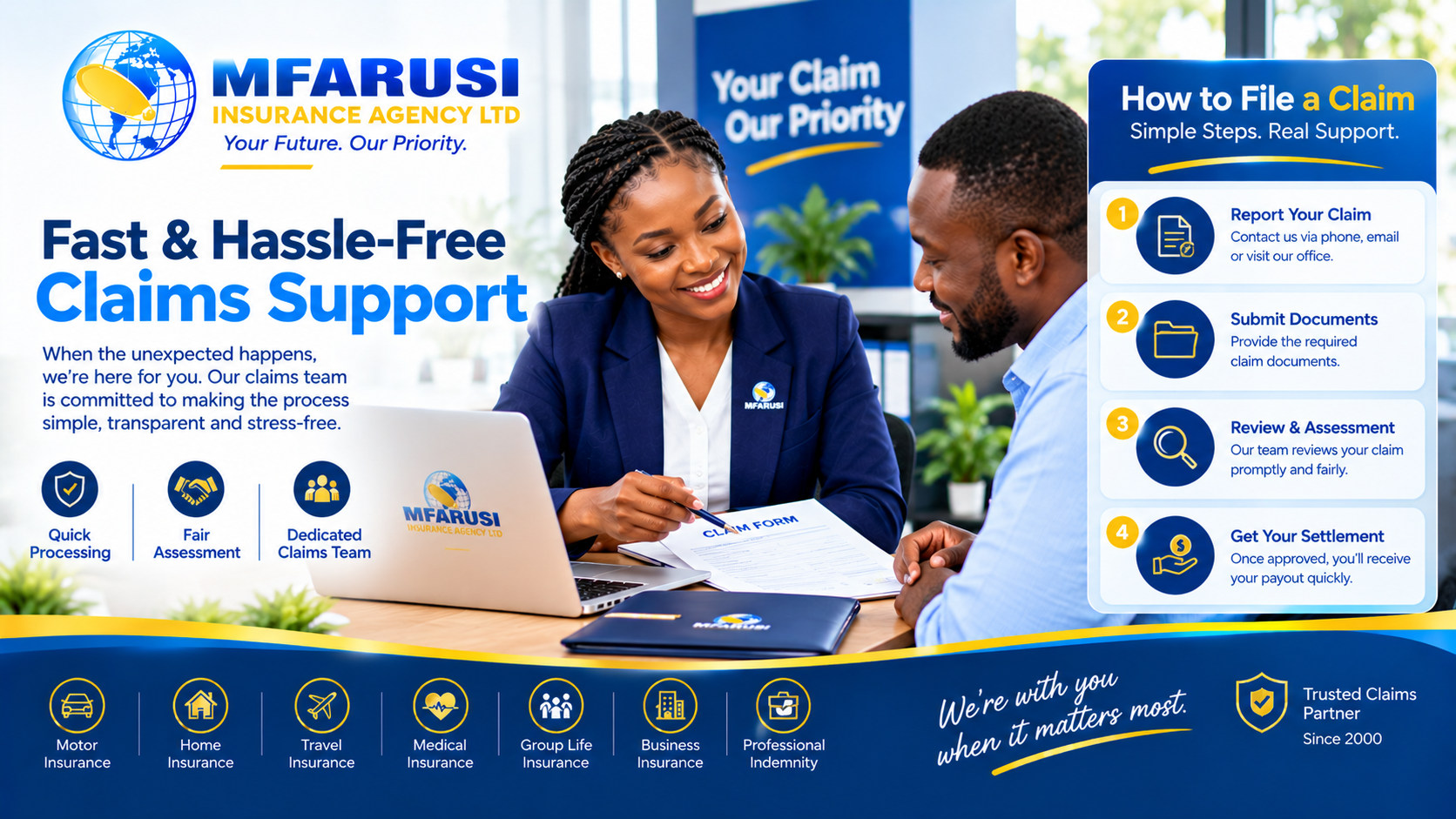 Mfarusi Insurance Agency claims support