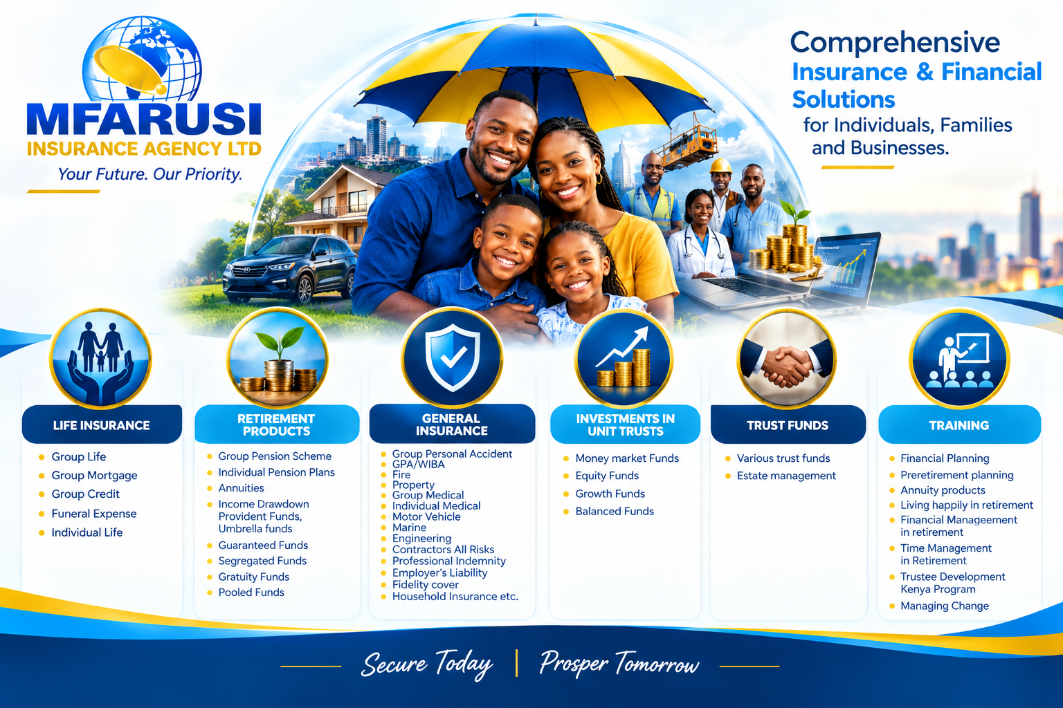Mfarusi Insurance Agency insurance products and services